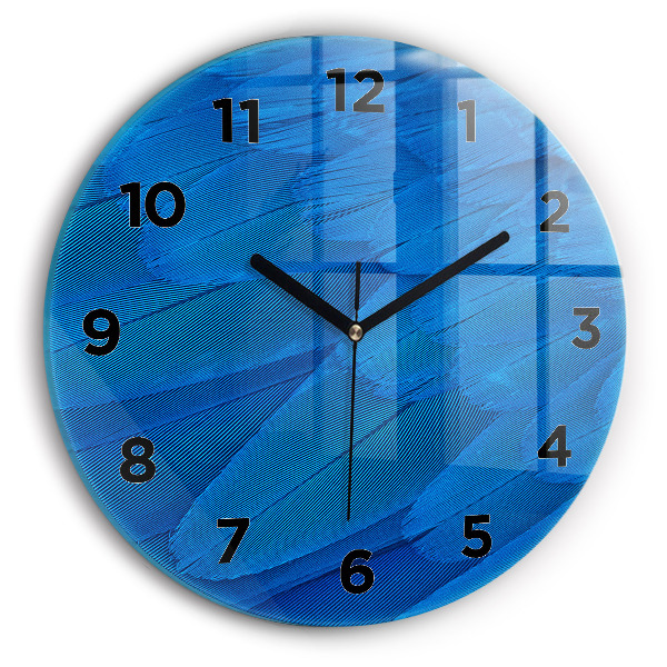 Pendule murale ronde 'Plume d''oiseau'