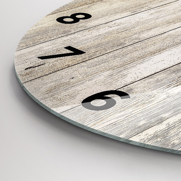 Pendule murale ronde Panneaux en bois