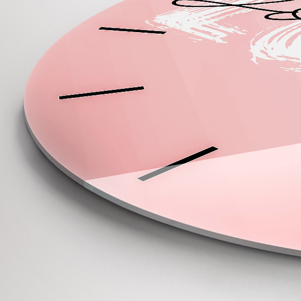 Pendule murale ronde 'L''inscription Aimez-vous'