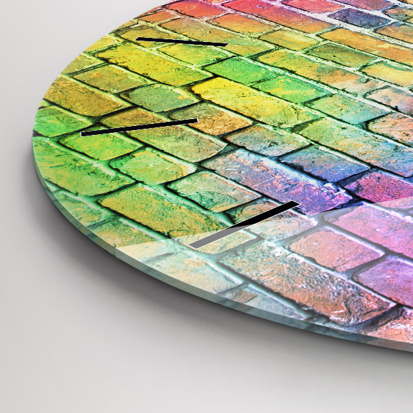 Pendule murale ronde Mur peint