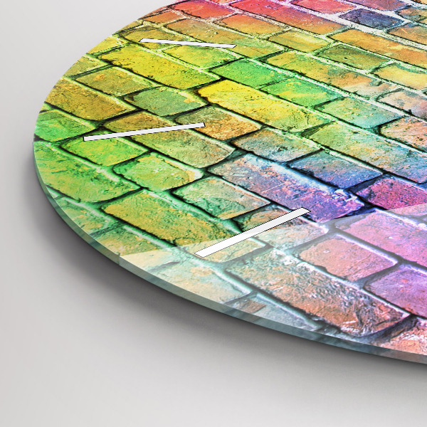 Pendule murale ronde Mur peint