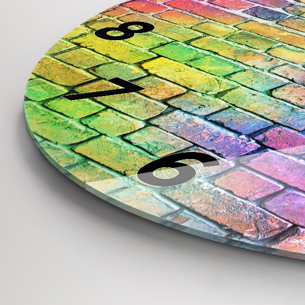 Pendule murale ronde Mur peint