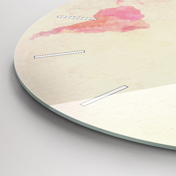 Pendule murale ronde 'Carte du monde à l''aquarelle'