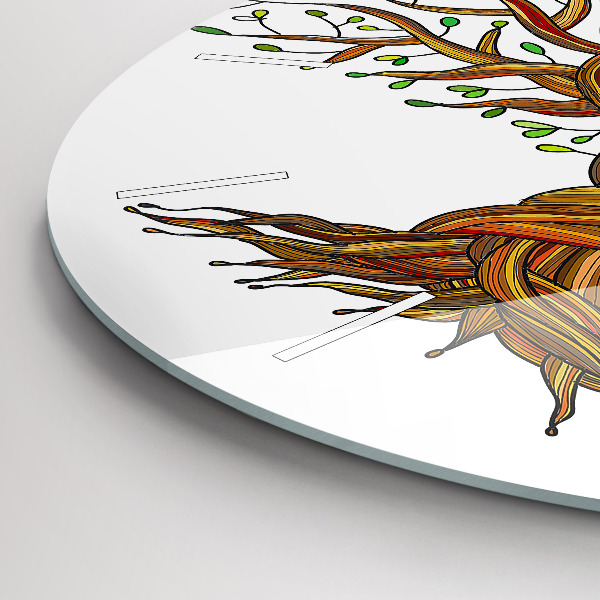 Pendule murale ronde Arbre et racines