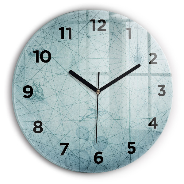 Pendule murale ronde Carte ancienne