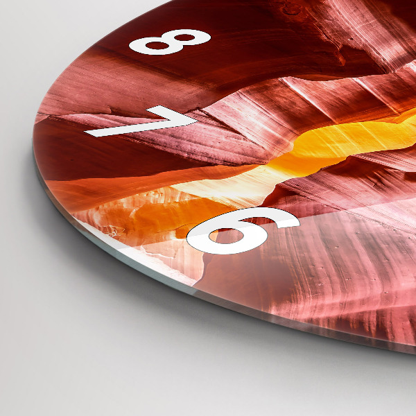 Pendule murale ronde Canyon de sable