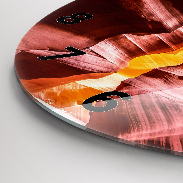 Pendule murale ronde Canyon de sable