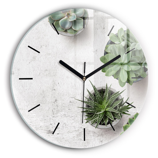Pendule murale ronde Plantes ornementales
