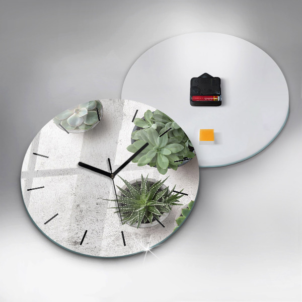Pendule murale ronde Plantes ornementales