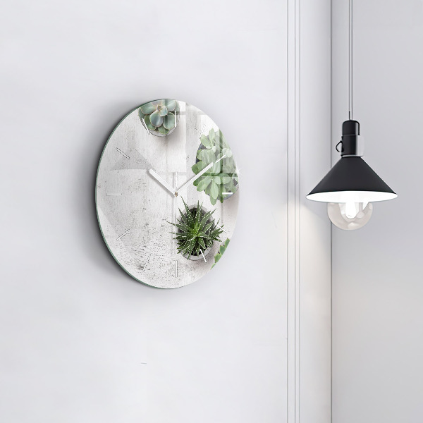 Pendule murale ronde Plantes ornementales