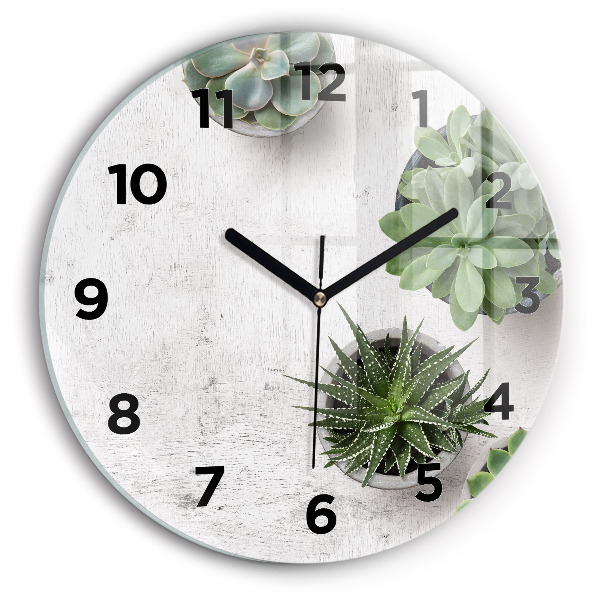 Pendule murale ronde Plantes ornementales