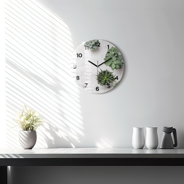 Pendule murale ronde Plantes ornementales