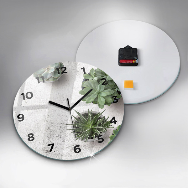 Pendule murale ronde Plantes ornementales