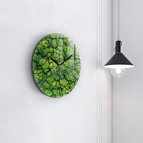 Pendule murale ronde 'La forêt vue d''en haut'