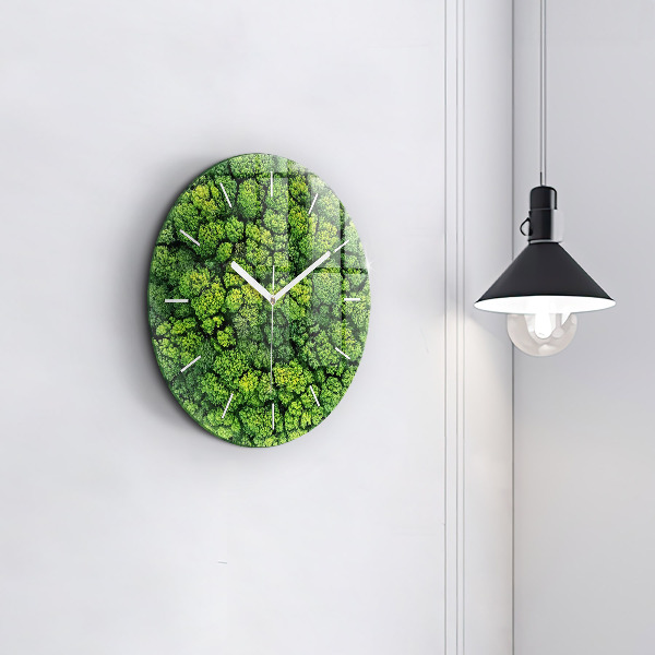 Pendule murale ronde 'La forêt vue d''en haut'