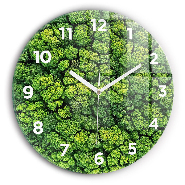 Pendule murale ronde 'La forêt vue d''en haut'