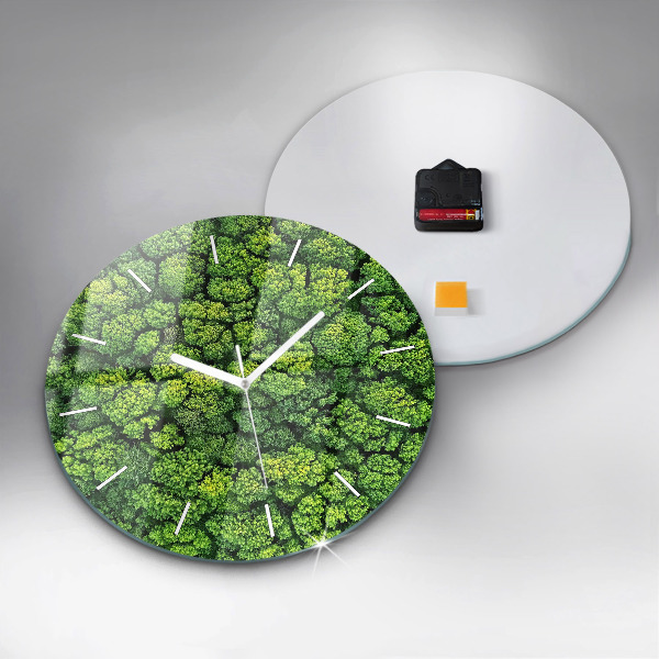 Pendule murale ronde 'La forêt vue d''en haut'