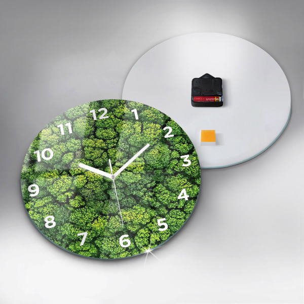 Pendule murale ronde 'La forêt vue d''en haut'
