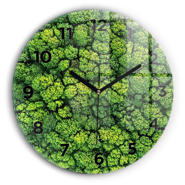 Pendule murale ronde 'La forêt vue d''en haut'
