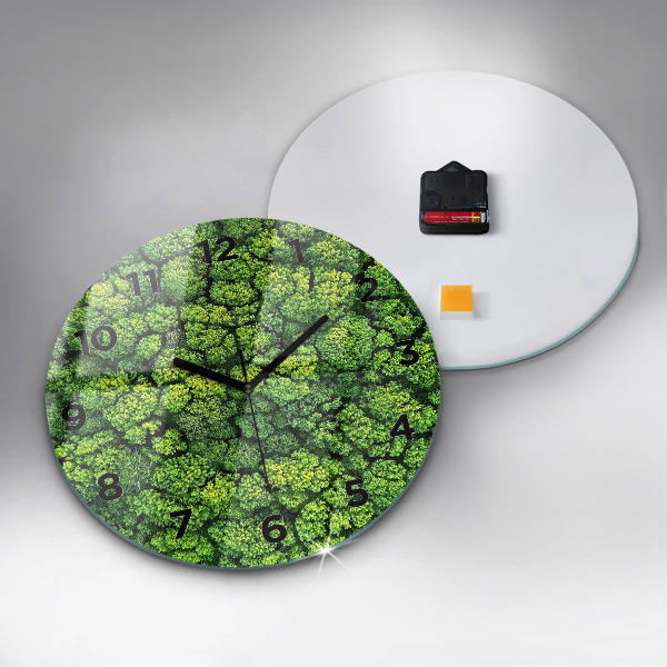 Pendule murale ronde 'La forêt vue d''en haut'