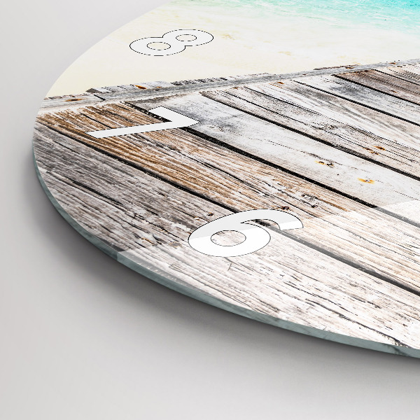 Pendule murale ronde Île tropicale