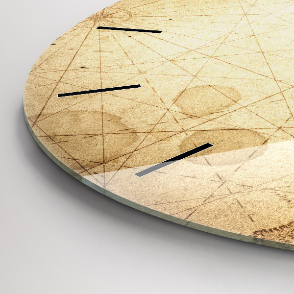 Pendule murale ronde Carte du vieux monde