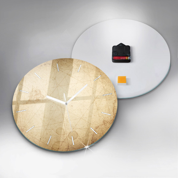 Pendule murale ronde Carte du vieux monde