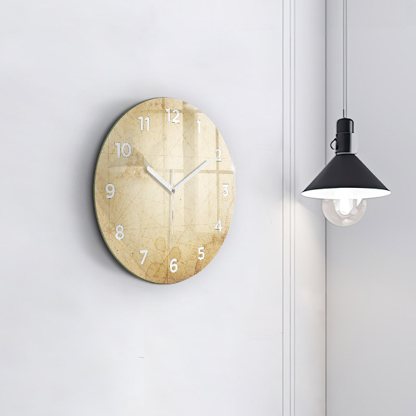 Pendule murale ronde Carte du vieux monde