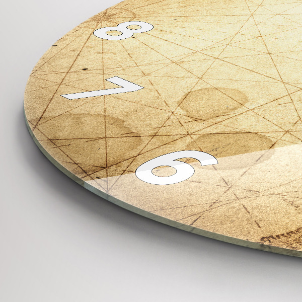 Pendule murale ronde Carte du vieux monde