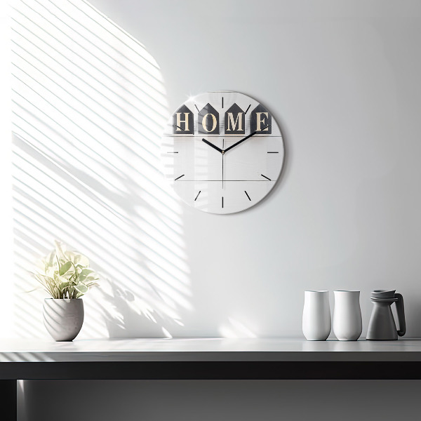 Pendule murale ronde 'La maison de l''inscription'