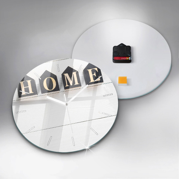 Pendule murale ronde 'La maison de l''inscription'