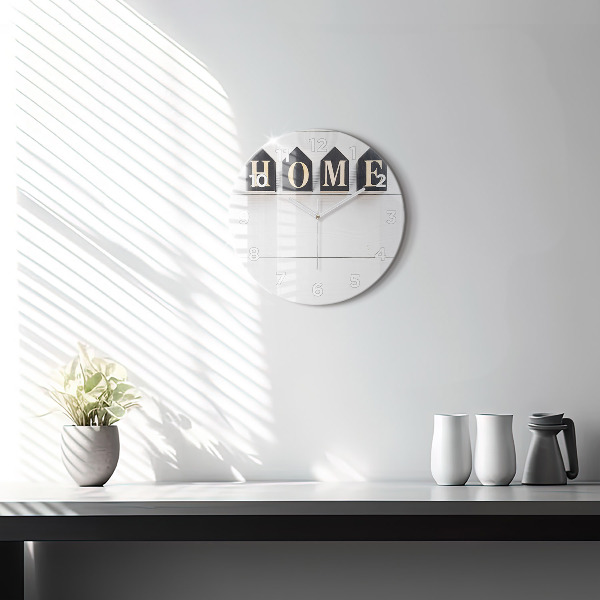 Pendule murale ronde 'La maison de l''inscription'