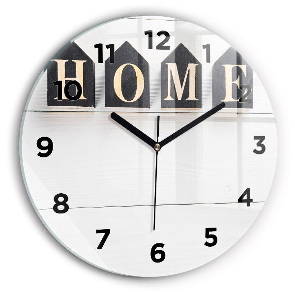 Pendule murale ronde 'La maison de l''inscription'