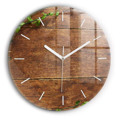 Horloge ronde Bois rustique