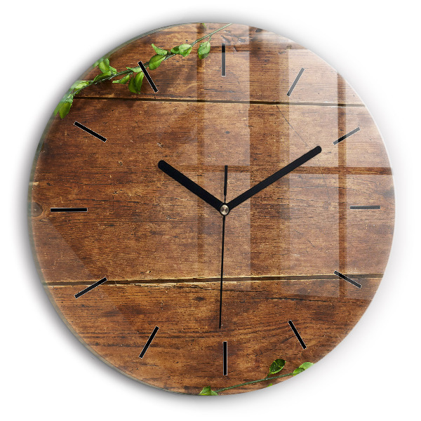 Horloge ronde Bois rustique