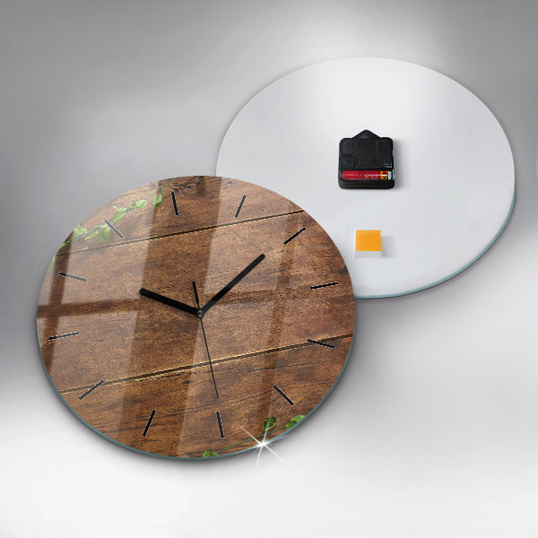 Horloge ronde Bois rustique