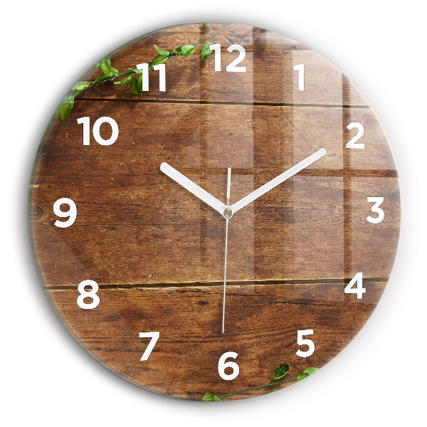 Horloge ronde Bois rustique