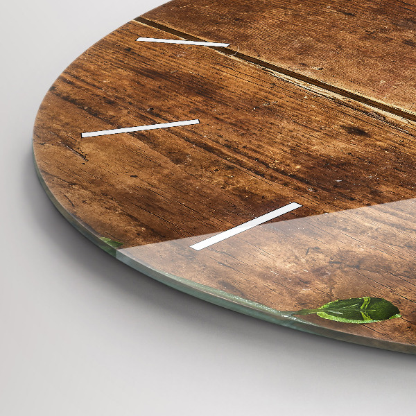 Horloge ronde Bois rustique