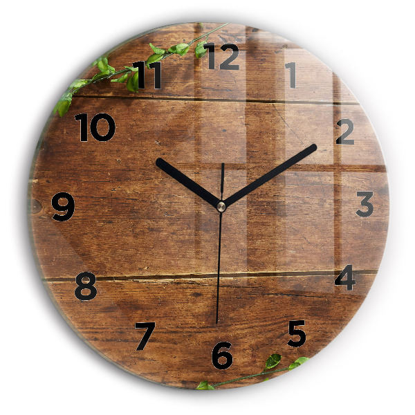 Horloge ronde Bois rustique