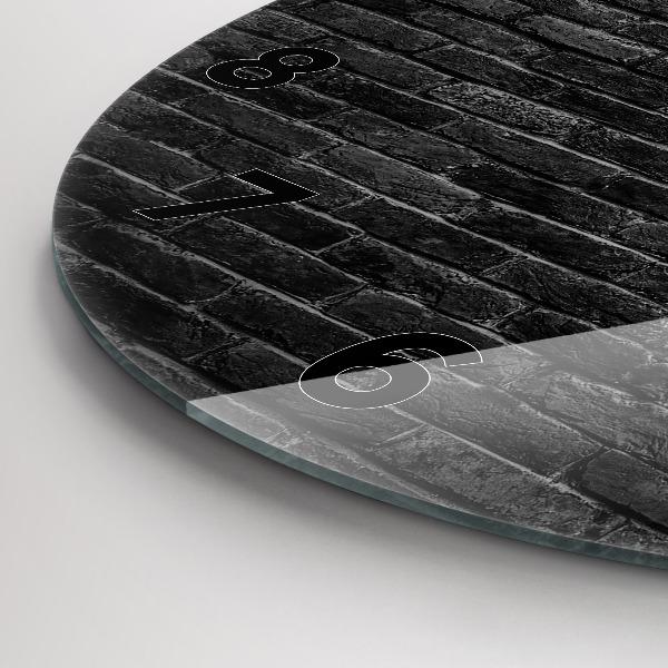 Horloge ronde Mur de briques sombres
