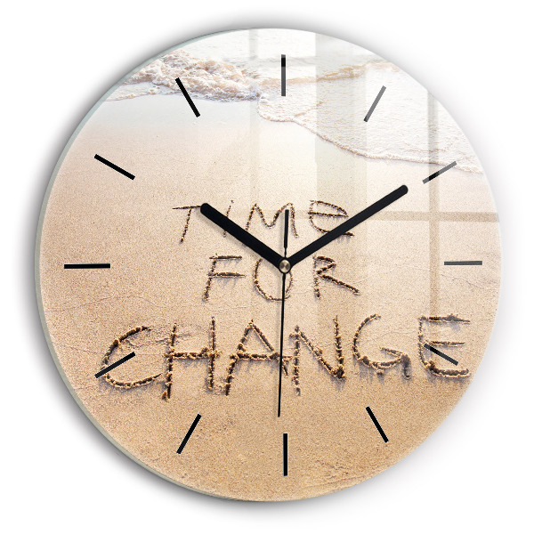 Horloge ronde Citation sur la plage