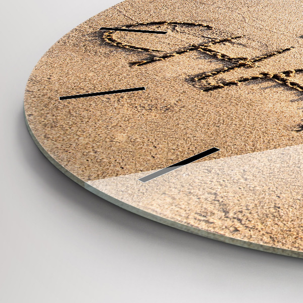 Horloge ronde Citation sur la plage