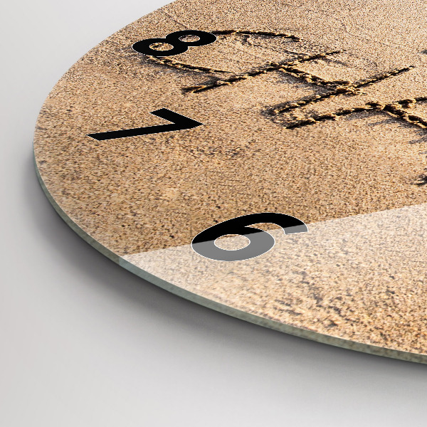 Horloge ronde Citation sur la plage