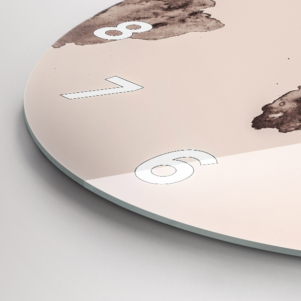 Horloge ronde 'Carte du monde à l''aquarelle'