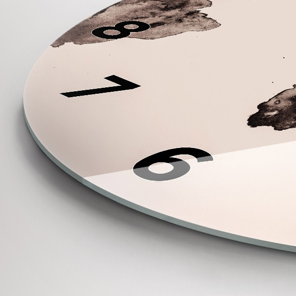 Horloge ronde 'Carte du monde à l''aquarelle'