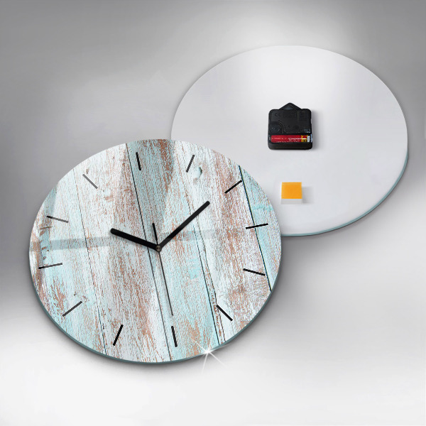 Horloge ronde Bois pastel