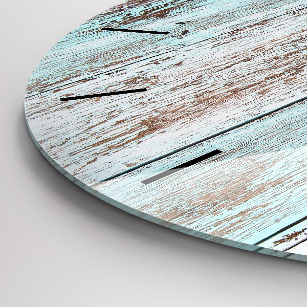 Horloge ronde Bois pastel