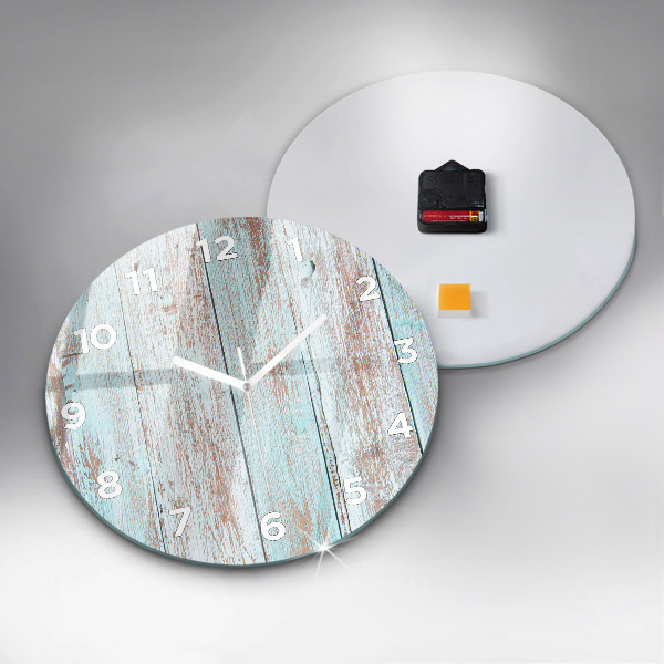 Horloge ronde Bois pastel