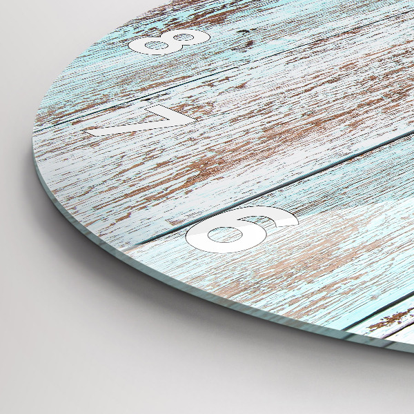 Horloge ronde Bois pastel