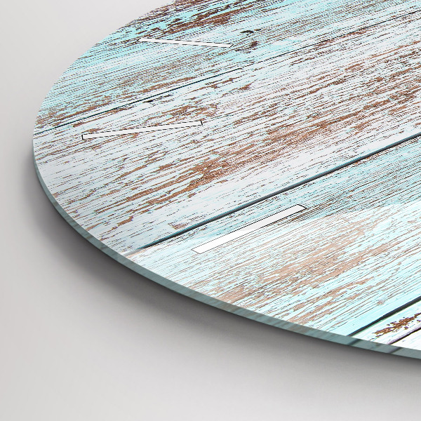 Horloge ronde Bois pastel